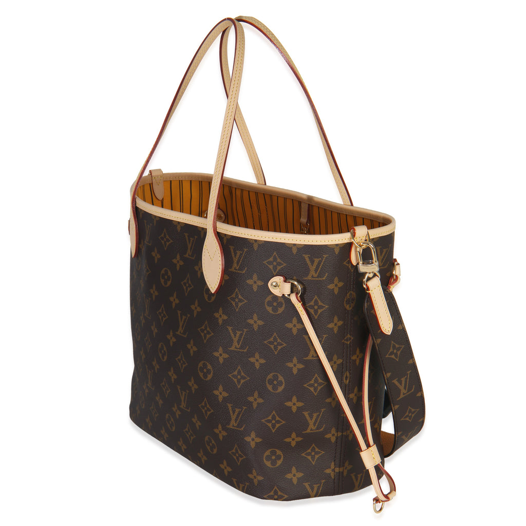 Louis Vuitton Jaune Safran Monogram Canvas Neverfull Bandouliere Inside Out MM